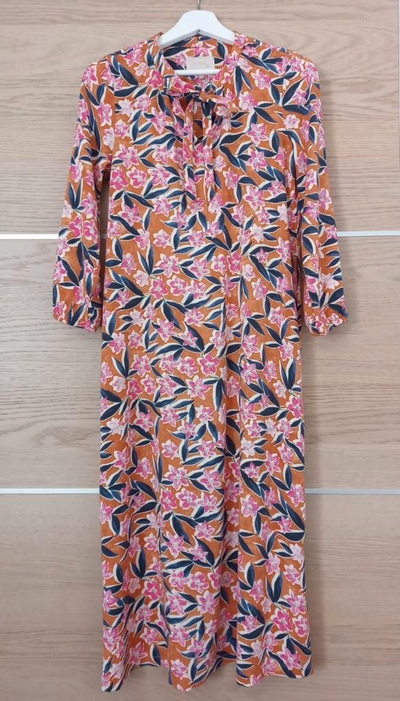 Lange jurk Comme Ça, Kleding | Dames, Jurken, Nieuw, Maat 34 (XS) of kleiner, Oranje, Onder de knie, Ophalen of Verzenden