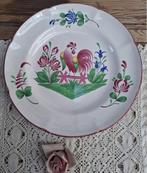 Frans St.Clement bord met haan en bloemen, Antiek en Kunst, Ophalen of Verzenden