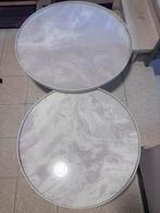 2 witte salontafels j-line, Huis en Inrichting, Tafels | Bijzettafels, Ophalen, Zo goed als nieuw