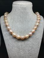 Echte zoetwaterparel ketting met zilveren sluiting, Handtassen en Accessoires, Kettingen, Nieuw, Ophalen of Verzenden, Met edelsteen