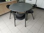 keukentafel met 4 stoelen, Huis en Inrichting, Tafels | Eettafels, 100 tot 150 cm, 100 tot 150 cm, Rond, Gebruikt