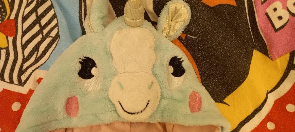 mint groene onesie pyjama eenhoorn C&A maat 152, Kinderen en Baby's, Kinderkleding | Maat 152, Zo goed als nieuw, Meisje, Nacht- of Onderkleding