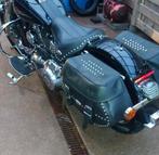Harley-Davidson Lederen tassen set softail, Motoren, Ophalen, Zo goed als nieuw