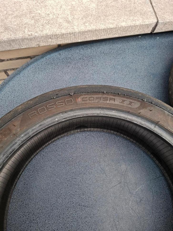 Set Rosso Corsa II motorbanden 120/180, Motoren, Overige Motoren, Ophalen