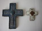 Dour - Marie Henriette Bataille - Lot 2 croix émaillées, Antiek en Kunst, Antiek | Keramiek en Aardewerk, Ophalen of Verzenden