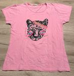 Lichtroze t-shirt met leeuwtje (Zeeman, maat 146/152), Kinderen en Baby's, Kinderkleding | Maat 146, Ophalen of Verzenden, Zo goed als nieuw
