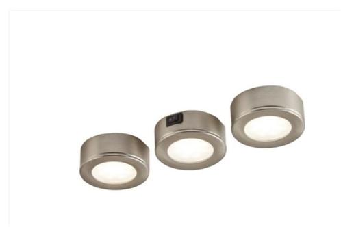 3 zilveren „Esmo” LED-spots - 150 lumen, Huis en Inrichting, Lampen | Spots, Nieuw, Vloerspot of Grondspot, Metaal of Aluminium