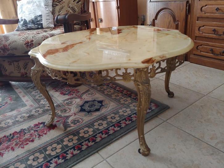 Onyx echte marmeren grote salontafel in perfecte staat, Antiek en Kunst, Antiek | Meubels | Tafels, Ophalen