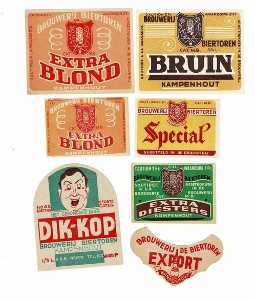 Oude bieretiketten van "BIERTOREN", Verzamelen, Biermerken, Nieuw, Overige typen, Overige merken, Verzenden
