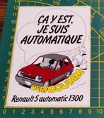 Sticker Renault 5 1300 Automatique '70's, Verzamelen, Stickers, Ophalen of Verzenden