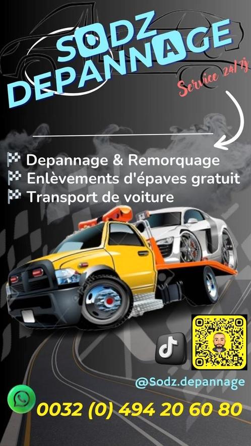 Dépannage et transport 24h7j, Auto diversen, Overige Auto diversen, Ophalen of Verzenden