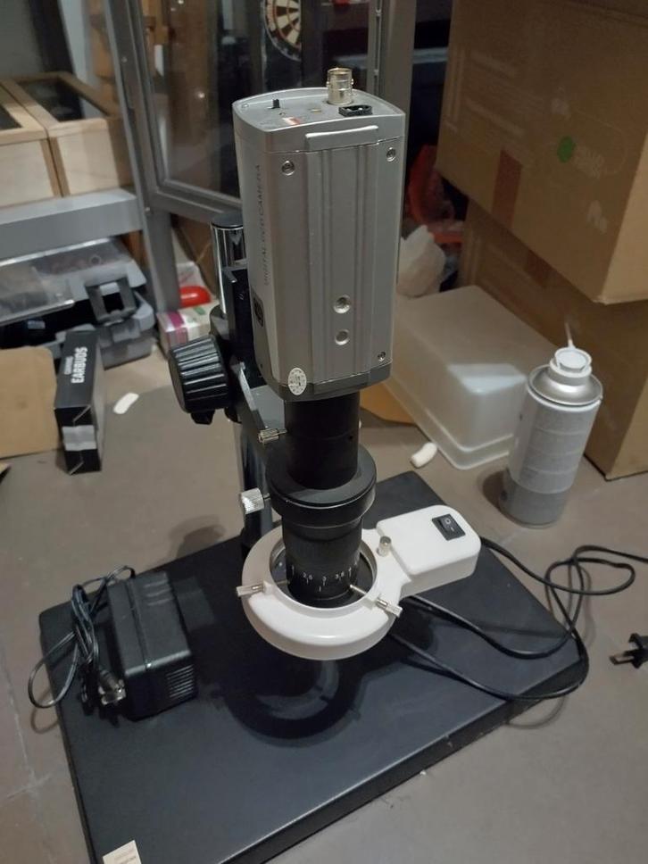 Ccd camera /Microscoop met superdegelijk statief., Audio, Tv en Foto, Optische apparatuur | Microscopen, Verzenden