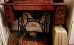 Vintage Singer Naaimachine met kabinet, Antiek en Kunst, Ophalen