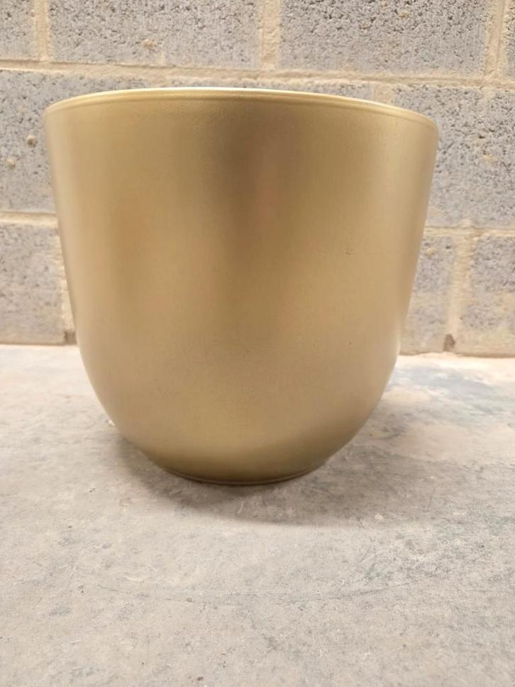 Goudkleurige bloempotten, Tuin en Terras, Bloempotten, Ophalen