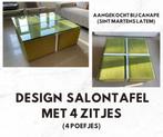 Designer salontafel + 4 zitjes (poefjes), 50 tot 100 cm, Minder dan 50 cm, Zo goed als nieuw, Ophalen