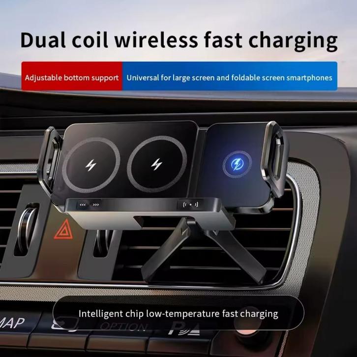 Draaibare autotelefoonhouder - compatibel met vouwen, Telecommunicatie, Telefoonhouders, Zo goed als nieuw, Auto, Ophalen of Verzenden