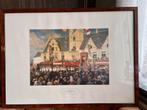 Dendermonde Ros Beiaard ommegang Repro schilderij in kader, Antiek en Kunst, Ophalen