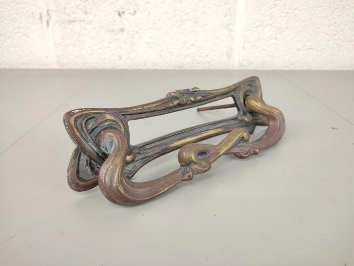 Bronzen art nouveau brievenbusgleuf, Antiek en Kunst, Antiek | Brons en Koper, Ophalen of Verzenden