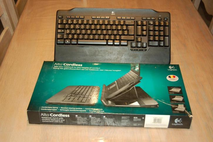 Logitech Alto Cordless AZERTY - gratis verzending in België, Computers en Software, Toetsenborden, Nieuw, Azerty, Draadloos, Ergonomisch