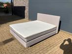 Lichtgrijze Auping Boxspring 180x200 incl matrassen + topper, Huis en Inrichting, Ophalen of Verzenden, Mline tempur lattoflex beka revor sleepy relax waterbed pullman