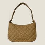 Authentieke Chanel caviar schoudertas, Overige merken, Gebruikt, Beige, Ophalen of Verzenden