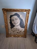 Een mooie foto achter gelas., Ophalen, Overige materialen, Gebruikt, 75 cm of meer