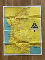 oude franse wegenkaart Perrier Paris Biarritz Marseille, Ophalen of Verzenden