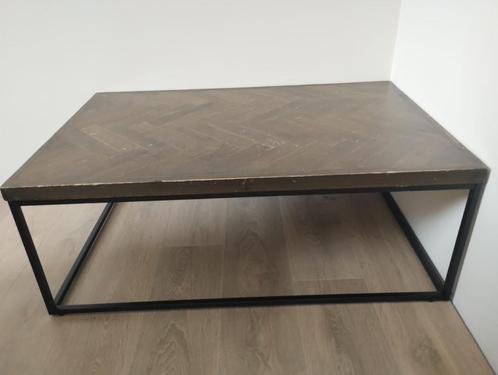 Bijzettafel met visgraatmotief, Huis en Inrichting, Tafels | Bijzettafels, Gebruikt, Rechthoekig, Minder dan 45 cm, 75 cm of meer
