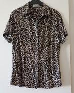 tshirt met knopen in pantermotief (golfje), Bruin, Maat 42/44 (L), Ophalen of Verzenden, Korte mouw