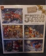 Coffret Neuf emballé 5 puzzles de NOËL 1000 pièces chacun., Hobby en Vrije tijd, Ophalen, 500 t/m 1500 stukjes, Nieuw, Legpuzzel