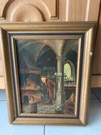 Schilderij interieur met alchemist/geleerde 19eeuw, Enlèvement ou Envoi