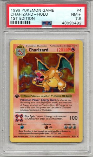 Charizard 1st Edition Psa 7.5 Base set, Enlèvement, Comme neuf