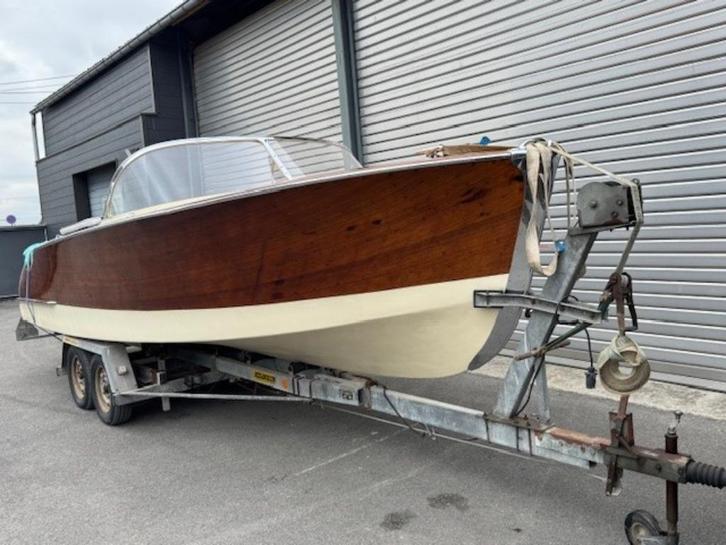 remorque bateau 2 essieux, Watersport en Boten, Boottrailers, Gebruikt, Sloepentrailer, 1500 tot 3000 kg, 6 tot 9 meter, Verstelbare verlichting