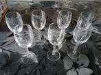7 verres à vin cristal d'arques, Collections, Verres & Petits Verres, Comme neuf, Enlèvement