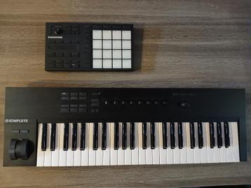 Native Instruments Maschine Mikro Mk3 + komplete kontrol A49, Autres marques, Connexion MIDI, Enlèvement, Utilisé