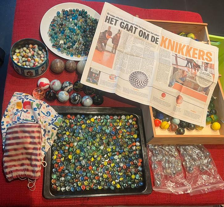 Grote verzameling knikkers - einde collectie (zie foto’s), Verzamelen, Complete verzamelingen en Collecties, Ophalen