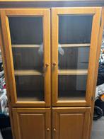 Meuble vitrine classique, Maison & Meubles, 100 à 150 cm, Utilisé, Autres essences de bois, Avec tablette(s)