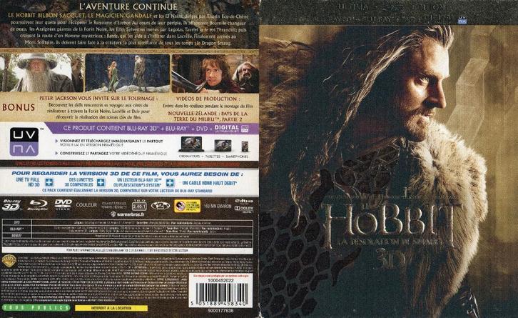 la desolation de smaug (2 blu-ray 3D + 2 blu-ray + dvd) neuf, CD & DVD, Blu-ray, Comme neuf, Aventure, 3D, Enlèvement ou Envoi