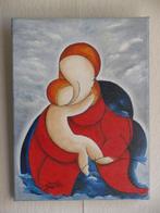 schilderij in olieverf Madonna en kind, Ophalen of Verzenden