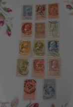 set van 14 Belgische postzegels - oud gebruikt, Zonder envelop, Gestempeld, Koninklijk huis, Ophalen of Verzenden