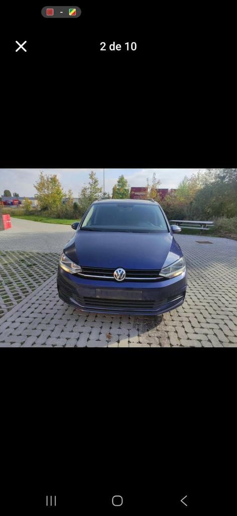 Familie wagen, Auto's, Volkswagen, Particulier, Touran, Diesel, Euro 6, Monovolume, 6 deurs, Handgeschakeld, Blauw, Zwart, Voorwielaandrijving