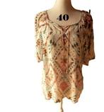 ( 66 )-blouse femme t.40 colorée, Enlèvement ou Envoi, Comme neuf, Taille 38/40 (M), Orange