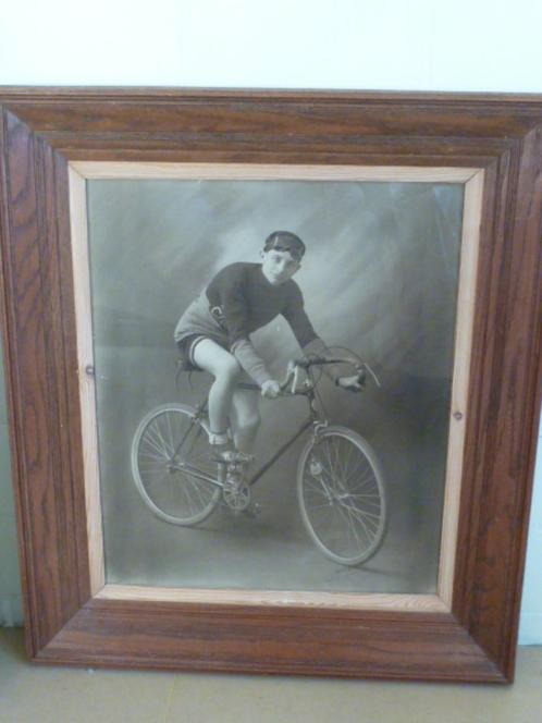 antieke fiets foto koers fietsplaat oldtimer classic renner, Verzamelen, Foto's en Prenten, Foto, Ophalen