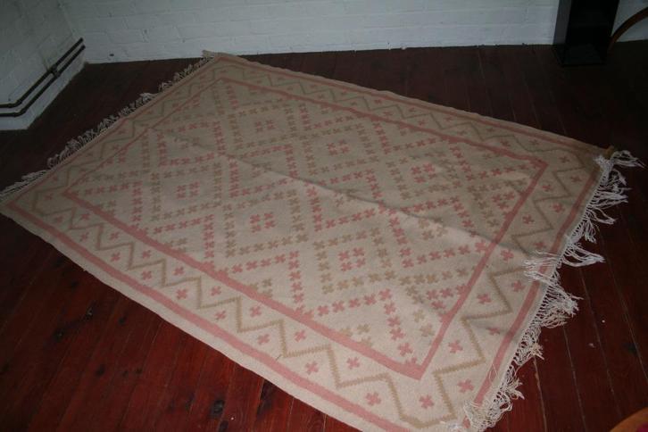 oude sobere kelim met rustgevende kleuren, Antiek en Kunst, Antiek | Tapijten, Tafelkleden en Textiel, Ophalen of Verzenden