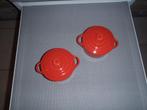 1 set van 2 kleine rode ovenschalen, Nieuw, Overige typen, Ophalen of Verzenden
