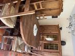 Massief eiken eetkamer, Huis en Inrichting, Ophalen, Gebruikt, 4 tot 6 stoelen