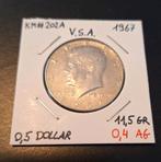États-Unis 0.5 Dollar 1967, Enlèvement ou Envoi, Monnaie en vrac, Argent, Amérique du Nord