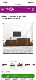 vidaXL Tv-meubel Bruin Eiken 158,5x36x45 cm Hout, Ophalen, Zo goed als nieuw