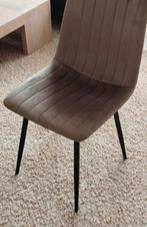 Nieuwe beige/bruine stoelen fluweel, Ophalen, Zo goed als nieuw