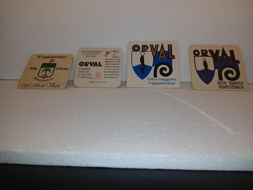 Vier verschillende TRAPPIST onderzetters, Verzamelen, Biermerken, Gebruikt, Viltje(s), Overige merken, Ophalen of Verzenden